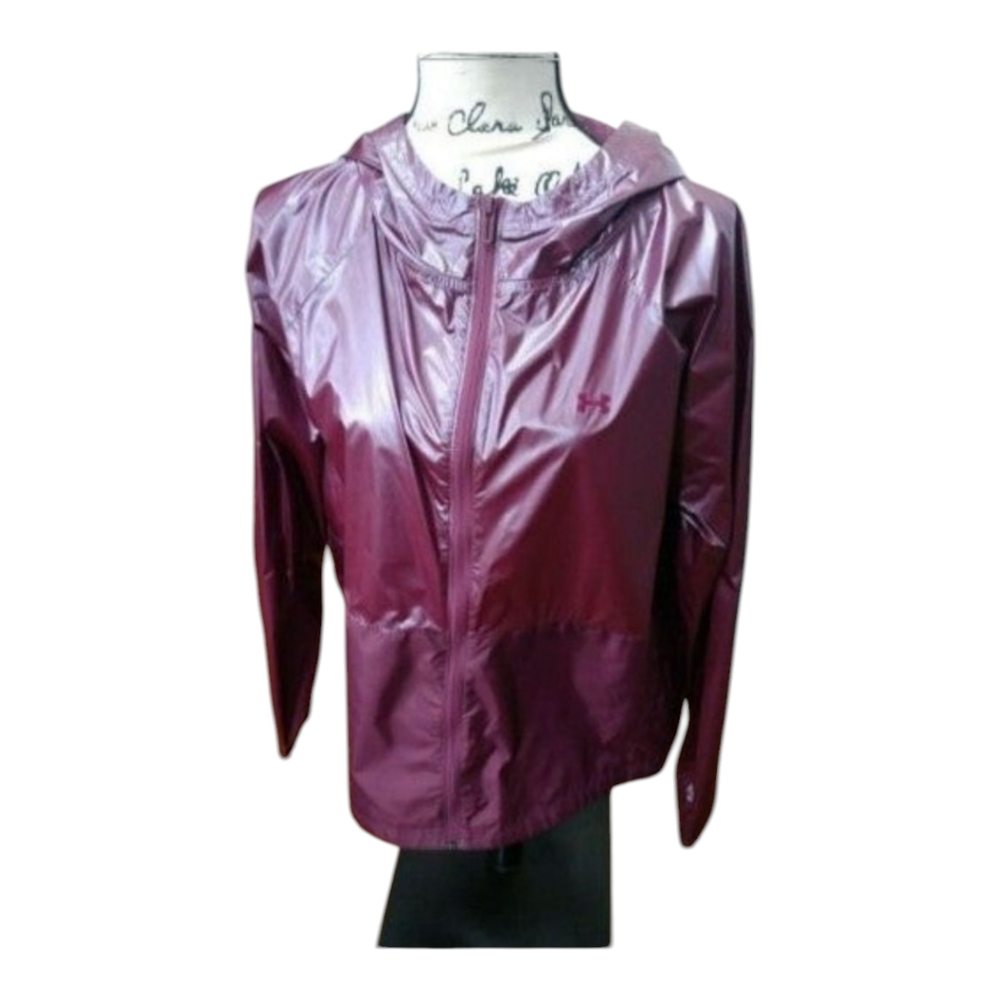 NEW Under Armour Women's UA Storm Metallic Hooded Jacket Level Purple - Picture 5 of 9